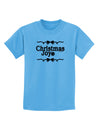 Christmas Joy BnW Childrens T-Shirt-Childrens T-Shirt-TooLoud-Aquatic-Blue-X-Small-Davson Sales