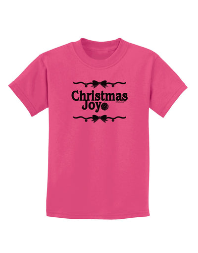 Christmas Joy BnW Childrens T-Shirt-Childrens T-Shirt-TooLoud-Sangria-X-Small-Davson Sales