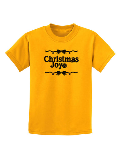 Christmas Joy BnW Childrens T-Shirt-Childrens T-Shirt-TooLoud-Gold-X-Small-Davson Sales