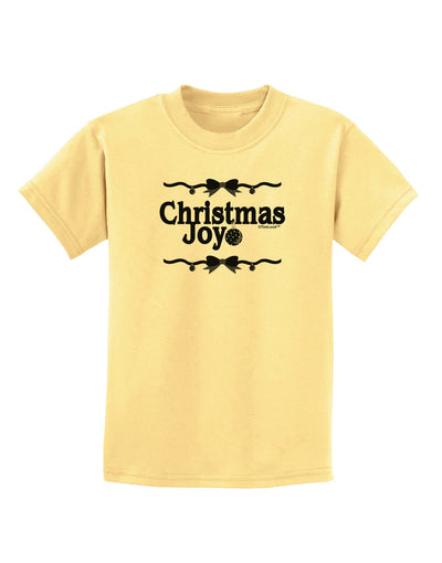 Christmas Joy BnW Childrens T-Shirt-Childrens T-Shirt-TooLoud-Daffodil-Yellow-X-Small-Davson Sales