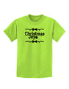 Christmas Joy BnW Childrens T-Shirt-Childrens T-Shirt-TooLoud-Lime-Green-X-Small-Davson Sales