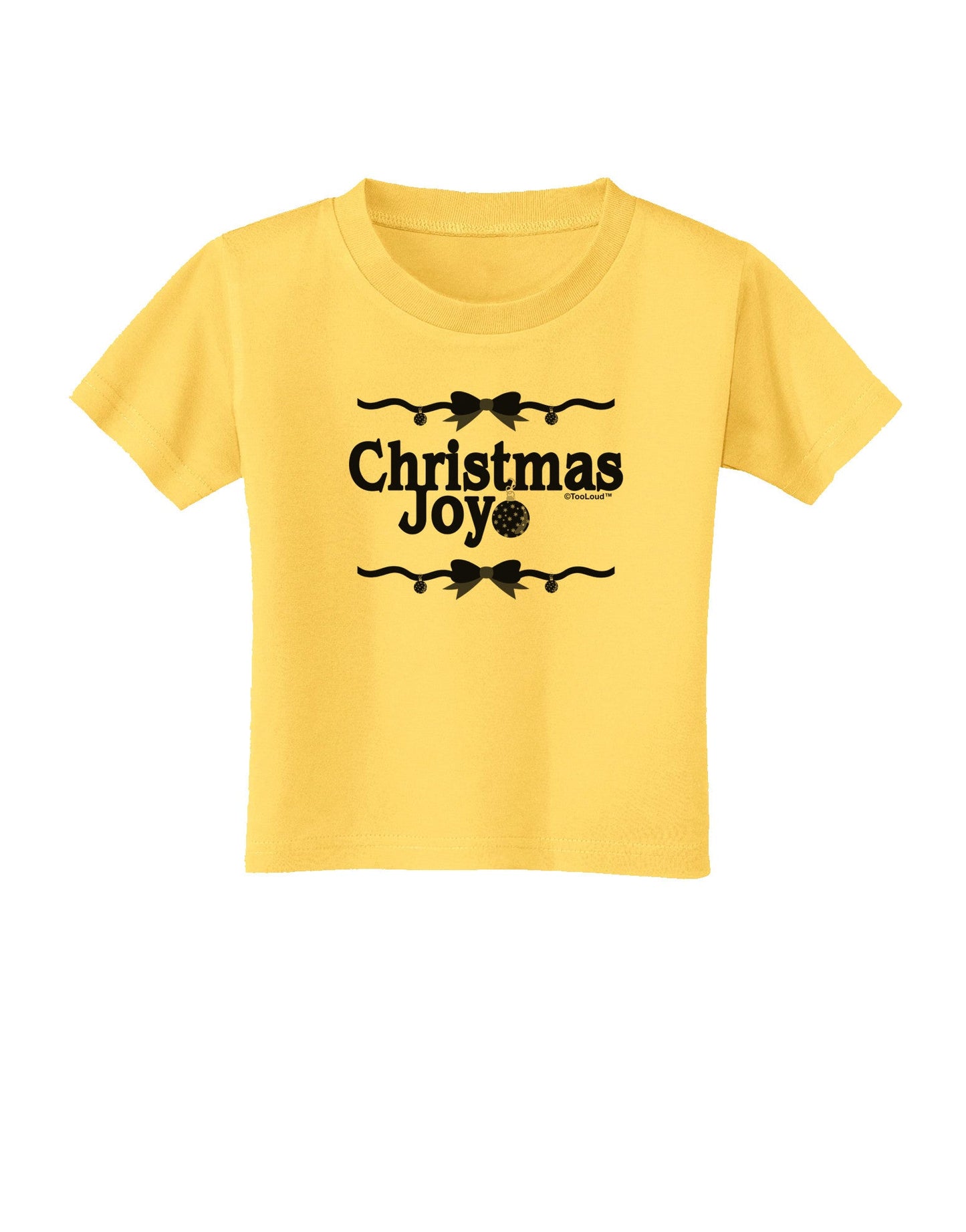 Christmas Joy BnW Toddler T-Shirt-Toddler T-Shirt-TooLoud-Yellow-2T-Davson Sales