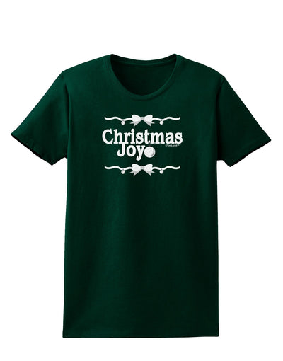 Christmas Joy BnW Womens Dark T-Shirt-TooLoud-Forest-Green-Small-Davson Sales