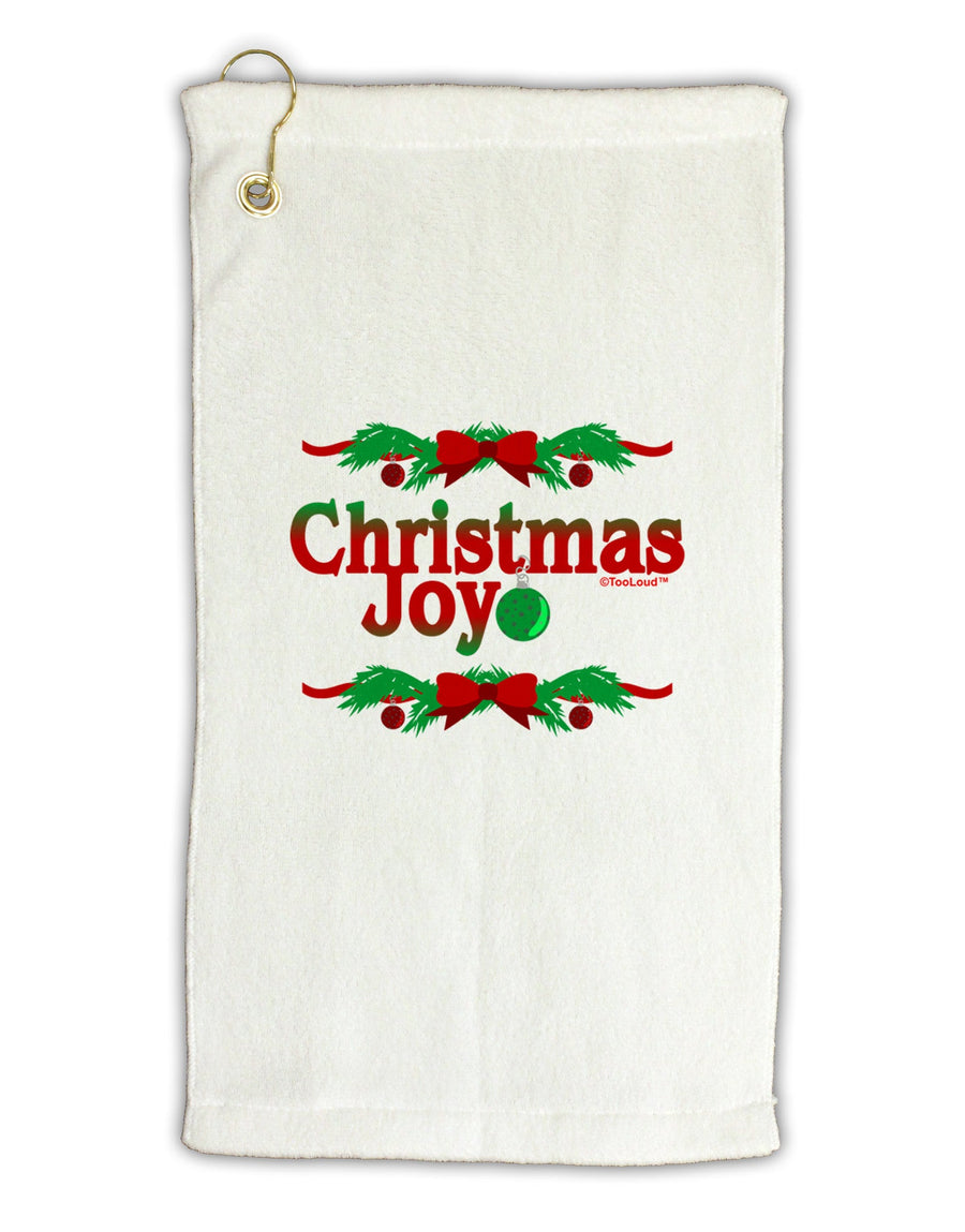 Christmas Joy Color Micro Terry Gromet Golf Towel 16 x 25 inch-Golf Towel-TooLoud-White-Davson Sales