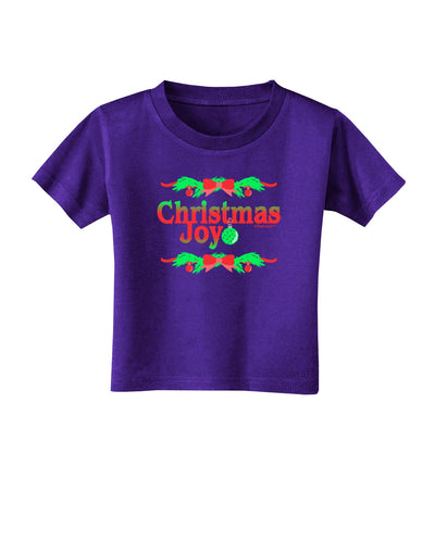 Christmas Joy Color Toddler T-Shirt Dark-Toddler T-Shirt-TooLoud-Purple-2T-Davson Sales