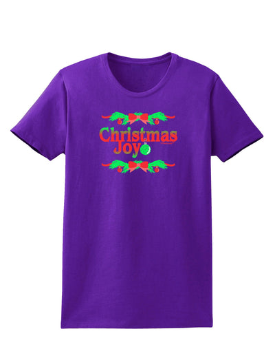 Christmas Joy Color Womens Dark T-Shirt-TooLoud-Purple-X-Small-Davson Sales