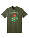 Christmas Kiss Mistletoe Adult Dark T-Shirt-Mens T-Shirt-TooLoud-Military-Green-Small-Davson Sales