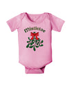 Christmas Kiss Mistletoe Baby Romper Bodysuit-Baby Romper-TooLoud-Light-Pink-06-Months-Davson Sales