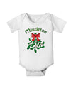Christmas Kiss Mistletoe Baby Romper Bodysuit-Baby Romper-TooLoud-White-06-Months-Davson Sales