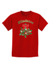 Christmas Kiss Mistletoe Childrens Dark T-Shirt-Childrens T-Shirt-TooLoud-Red-X-Small-Davson Sales