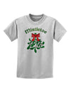 Christmas Kiss Mistletoe Childrens T-Shirt-Childrens T-Shirt-TooLoud-AshGray-X-Small-Davson Sales