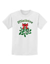 Christmas Kiss Mistletoe Childrens T-Shirt-Childrens T-Shirt-TooLoud-White-X-Small-Davson Sales