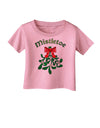 Christmas Kiss Mistletoe Infant T-Shirt-Infant T-Shirt-TooLoud-Candy-Pink-06-Months-Davson Sales