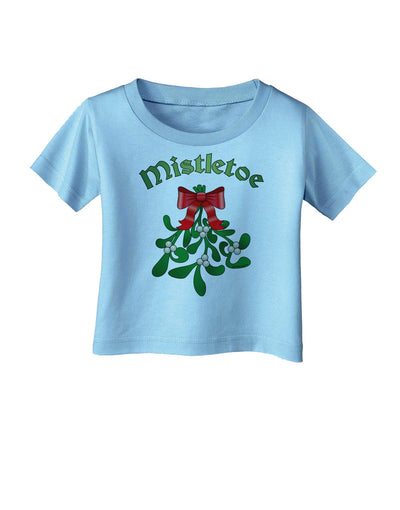 Christmas Kiss Mistletoe Infant T-Shirt-Infant T-Shirt-TooLoud-Aquatic-Blue-06-Months-Davson Sales