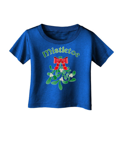 Christmas Kiss Mistletoe Infant T-Shirt Dark-Infant T-Shirt-TooLoud-Royal-Blue-06-Months-Davson Sales