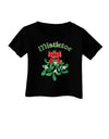 Christmas Kiss Mistletoe Infant T-Shirt Dark-Infant T-Shirt-TooLoud-Black-06-Months-Davson Sales