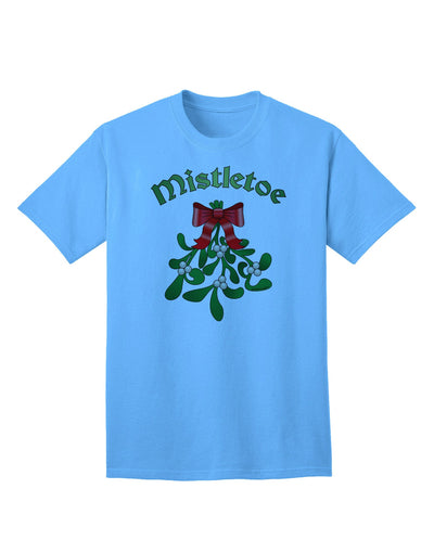 Christmas Kiss Mistletoe - Premium Adult T-Shirt for Festive Season-Mens T-shirts-TooLoud-Aquatic-Blue-Small-Davson Sales