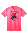 Christmas Kiss Mistletoe - Premium Adult T-Shirt for Festive Season-Mens T-shirts-TooLoud-Neon-Pink-Small-Davson Sales