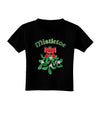 Christmas Kiss Mistletoe Toddler T-Shirt Dark-Toddler T-Shirt-TooLoud-Black-2T-Davson Sales