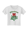 Christmas Kiss Mistletoe Toddler T-Shirt-Toddler T-Shirt-TooLoud-White-2T-Davson Sales