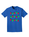 Christmas Lights Red and Green Adult Dark T-Shirt-Mens T-Shirt-TooLoud-Royal-Blue-Small-Davson Sales