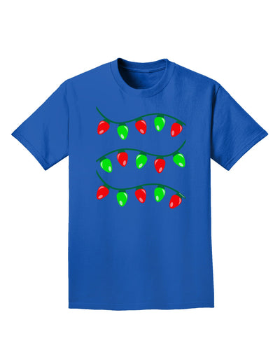 Christmas Lights Red and Green Adult Dark T-Shirt-Mens T-Shirt-TooLoud-Royal-Blue-Small-Davson Sales