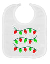 Christmas Lights Red and Green Baby Bib