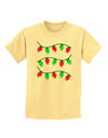 Christmas Lights Red and Green Childrens T-Shirt-Childrens T-Shirt-TooLoud-Daffodil-Yellow-X-Small-Davson Sales