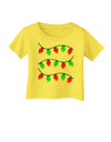 Christmas Lights Red and Green Infant T-Shirt-Infant T-Shirt-TooLoud-Yellow-06-Months-Davson Sales