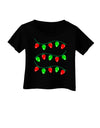 Christmas Lights Red and Green Infant T-Shirt Dark-Infant T-Shirt-TooLoud-Black-06-Months-Davson Sales