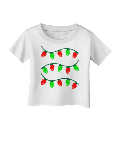 Christmas Lights Red and Green Infant T-Shirt-Infant T-Shirt-TooLoud-White-06-Months-Davson Sales