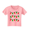 Christmas Lights Red and Green Toddler T-Shirt-Toddler T-Shirt-TooLoud-Candy-Pink-2T-Davson Sales