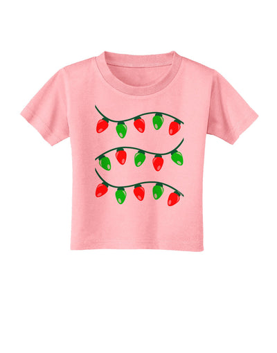 Christmas Lights Red and Green Toddler T-Shirt-Toddler T-Shirt-TooLoud-Candy-Pink-2T-Davson Sales