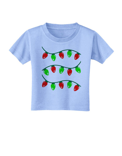 Christmas Lights Red and Green Toddler T-Shirt-Toddler T-Shirt-TooLoud-Aquatic-Blue-2T-Davson Sales