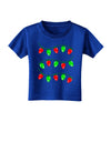 Christmas Lights Red and Green Toddler T-Shirt Dark-Toddler T-Shirt-TooLoud-Red-2T-Davson Sales