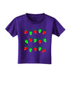 Christmas Lights Red and Green Toddler T-Shirt Dark-Toddler T-Shirt-TooLoud-Purple-2T-Davson Sales