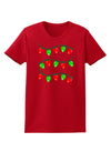 Christmas Lights Red and Green Womens Dark T-Shirt-TooLoud-Red-X-Small-Davson Sales