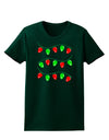 Christmas Lights Red and Green Womens Dark T-Shirt-TooLoud-Forest-Green-Small-Davson Sales