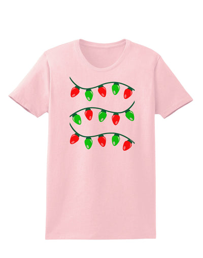 Christmas Lights Red and Green Womens T-Shirt-Womens T-Shirt-TooLoud-PalePink-X-Small-Davson Sales