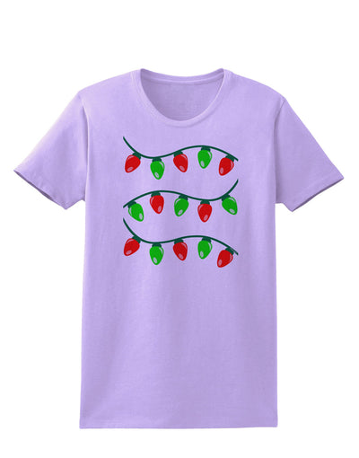 Christmas Lights Red and Green Womens T-Shirt-Womens T-Shirt-TooLoud-Lavender-X-Small-Davson Sales