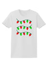 Christmas Lights Red and Green Womens T-Shirt-Womens T-Shirt-TooLoud-White-X-Small-Davson Sales