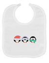 Christmas Penguins See No Evil Hear No Evil Speak No Evil Baby Bib