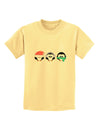 Christmas Penguins See No Evil Hear No Evil Speak No Evil Childrens T-Shirt-Childrens T-Shirt-TooLoud-Daffodil-Yellow-X-Small-Davson Sales