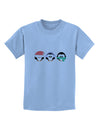 Christmas Penguins See No Evil Hear No Evil Speak No Evil Childrens T-Shirt-Childrens T-Shirt-TooLoud-Light-Blue-X-Small-Davson Sales