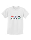 Christmas Penguins See No Evil Hear No Evil Speak No Evil Childrens T-Shirt-Childrens T-Shirt-TooLoud-White-X-Small-Davson Sales