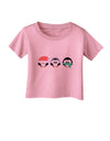 Christmas Penguins See No Evil Hear No Evil Speak No Evil Infant T-Shirt-Infant T-Shirt-TooLoud-Candy-Pink-06-Months-Davson Sales