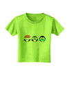 Christmas Penguins See No Evil Hear No Evil Speak No Evil Toddler T-Shirt-Toddler T-Shirt-TooLoud-Lime-Green-2T-Davson Sales