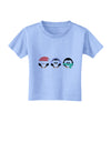 Christmas Penguins See No Evil Hear No Evil Speak No Evil Toddler T-Shirt-Toddler T-Shirt-TooLoud-Aquatic-Blue-2T-Davson Sales