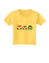 Christmas Penguins See No Evil Hear No Evil Speak No Evil Toddler T-Shirt-Toddler T-Shirt-TooLoud-Yellow-2T-Davson Sales