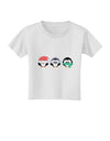 Christmas Penguins See No Evil Hear No Evil Speak No Evil Toddler T-Shirt-Toddler T-Shirt-TooLoud-White-2T-Davson Sales